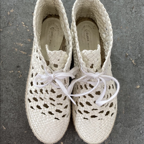 Celine White Espadrilles With Caning - Picture 3 of 6